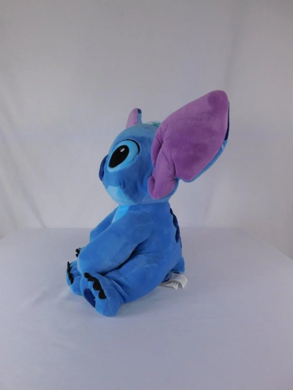 Disney Stitch Blue Plush Stuffed Toy Medium Purple Ears Sitting Jay Franco